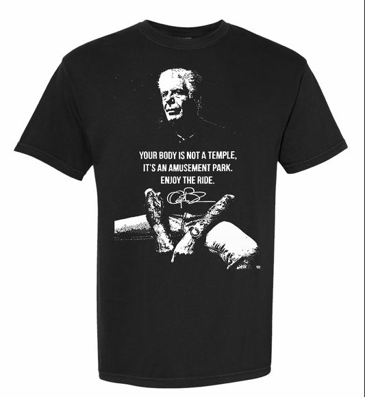 Anthony Bourdain Enjoy the Ride  Premium Black T-shirt