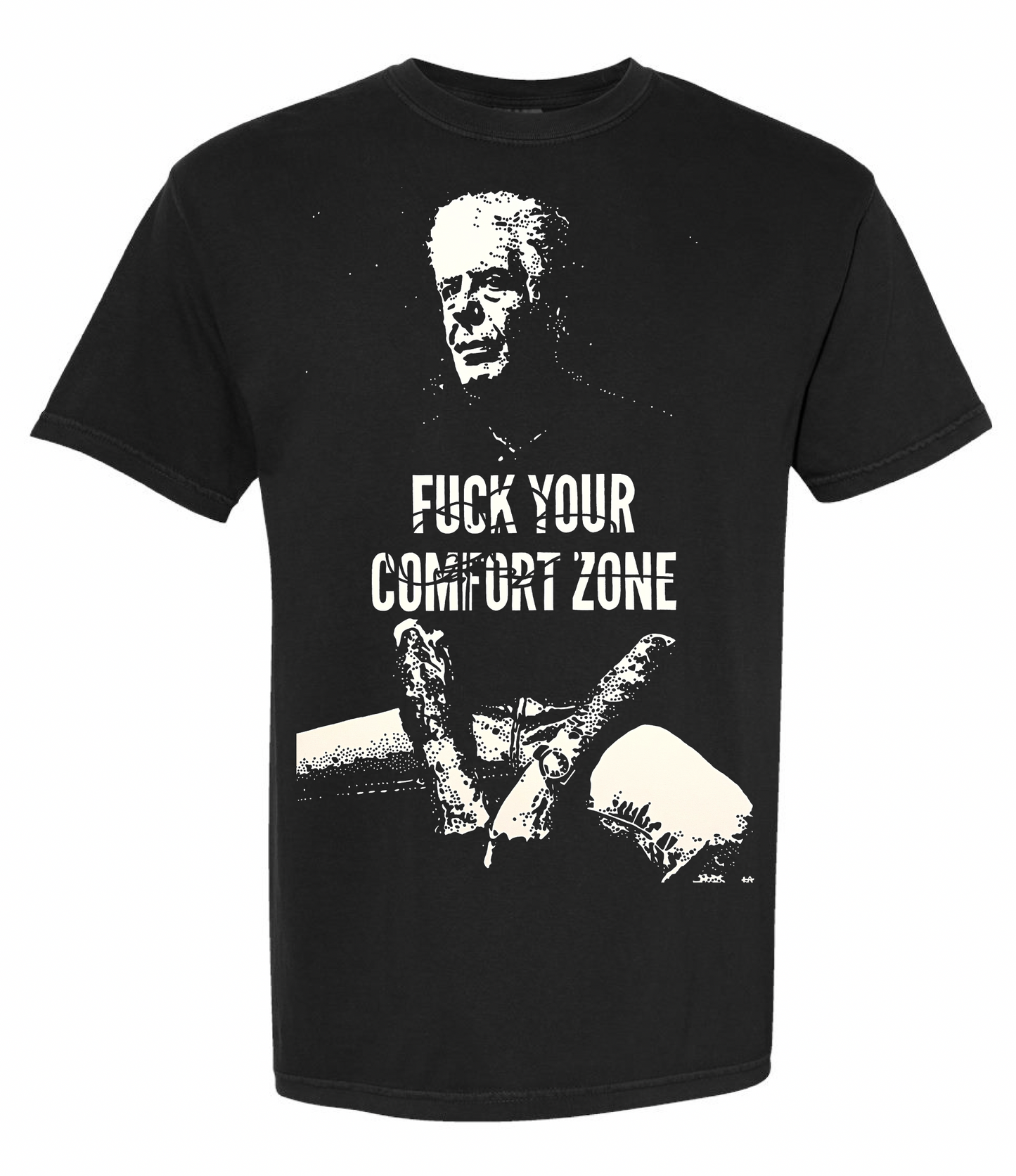 Anthony Bourdain F*ck your comfort zone Premium Black T-shirt